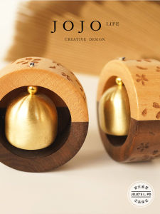 Jojos L. PD.Antelope Magnetic Door Bell Japanese Style Decorative Copper Bell Simple Modern Home Decor Gift for Daily Use