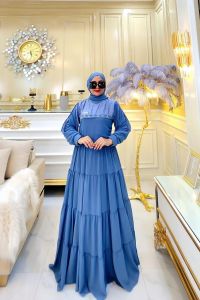 REALPICT COD DRESS SANIA    FREE FASMINA BY SITI ASOPUROH   ELEGANT   BAHAN CERUTY MIX KATUN BORDIR KRANCANG    TERMURAH BEST SELLER TANGAN PERTAMA KONVEKSI / PRINTING / MOTIF PREMIUM GAMIS PESTA RATUGAMISJKRT