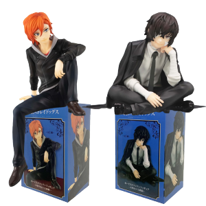 Bandai | 2 Kinds Bungo Stray Dogs Dazai Osamu Figurine Nakahara Chuuya Action Figures PVC Model Collection Noodle Stopper Birthday Gifts