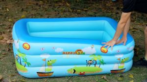 Playground 120 cm kolam renang anak Swimming Pool For Kids Anak Jumbo Murah PVC menebal luar rumah tangga bayi kolam mendayungdouble-layer kolam renang tiup Mainan Anak Kolam Renang Karet Anak Water Pool 1.2Meter 120CM