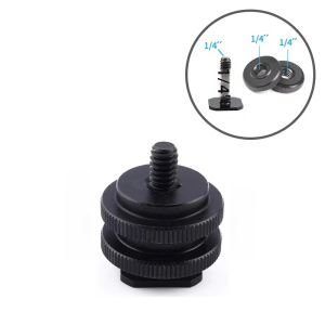 Giá Đỡ Chuyển Đổi Đế Lạnh Kép Cho Máy Ảnh Giá Đỡ Hot Shoe Cho GoPro Hero Máy Ảnh DSLR Phụ Kiện Bộ Dụng Cụ Chụp Ảnh Studio