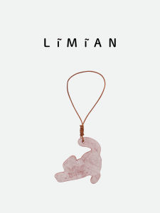 Handmade Cat Lazy Waist Leather Keychain Bag Pendant Cute Peripheral Accessories inside LM Cowhide Hanging Decoration