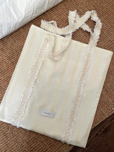 Bulog Original Casual Stripe Design Silk Woven Belt Single Shoulder Bag Draped Loose Feel Summer Canvas Bag for Men And Women