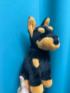 Handsome Doberman Inu Stuffed Plush Toy Stuffed Animals Soft Collectible Kids Dog Enthusiasts Birthday Xmas Gift