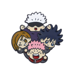 Satoru Gojo Enamel Pins Cute Cartoon Anime Character Lapel Brooch Badge Metal Jewelry Gifts for Anime Fans