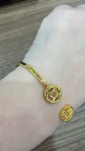 POH HENG Jewellery 22K Gold Abacus Bangle in Yellow Gold [Price By Weight]
