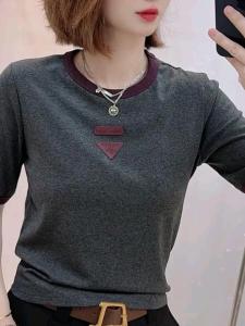 Fashionable Versatile Mid-Sleeve T-Shirt Base Shirt Womens 2025 Autumn New Daily Commute Body T-Shirt Top Trendy T