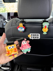 Cute Car Seat Back Hooks: Vehicle Interior Storage Solutions with Rotatable PVC Material for Front and Rear Seat Baggages and Accessories