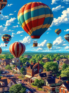 Huacan 5D DIY Diamond Painting Eiffel Tower Hot Air Balloon Sea View Diamond Mosaic Landscape New Picture Of Rhinestones