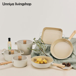 Neoflam Fika Ceramic Coated Non-Stick Baby Complementary Food Pot Home Use Aluminum Alloy Kitchen Cooking Pot Gift Set