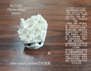 perhiasan batu putih clear quartz cluster decoration 白水晶簇摆件