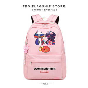 Cute Large Capacity School Backpack Double Shoulder Bag Cartoon Print PVC Material Water Resistant Comfortable Padded Back for Kids