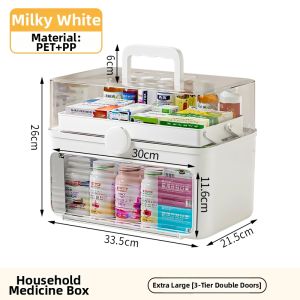 Large Capacity Multilayer Medicine Box for Children