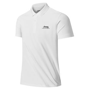Jeep | Jeep Quick Dry Outdoor Polo Shirt Casual Short Sleeve Collared Mens T-Shirt UPF50+ Breathable Comfortable Nylon Spandex Blend
