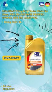 Dầu Nhớt Tổng Hợp Toàn Phần Xe Máy PKL BLUECHEM PROTEC 10W40 API SN JASO MA - 1 Lít