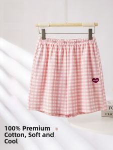 Miiow | Pure Cotton Silk Sleep Pants Womens Summer Thin Soft Loose Breathable Three-Quarter Length Home Pants Can Be Worn Outside