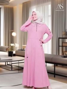 BAJU GAMIS DAILY OUTFIT WANITA & REMAJA RAHNEM GM 41 PINK