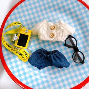 Labubu Clothes Replacement Accessories 17CM Plush Doll Clothing Set Cute Camera Fashionable Trendy in Stock Doll Clothes