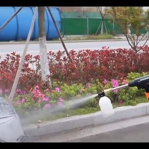 GOCAT Cordless Pressure Washer - 128V Portable Power Washer with Rechargeable 3.0Ah Battery Max 450PSI Battery Powered Pressure Washer with Spray Nozzle for Car/Fence/Floor/Yards Cleaning & Watering