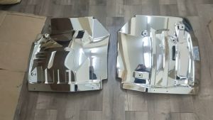 J130S08 CHROME TYRE MUDGUARD SET HINO 300 DUTRO WU410 XZU422 3TON LORRY TRUCK AKSESORI