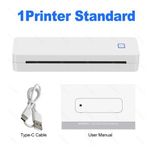 Mini Portable A4 Thermal Printer Bluetooth-compatible Photo PDF Printing Machine Folded Rolls Paper for Office Home Travel
