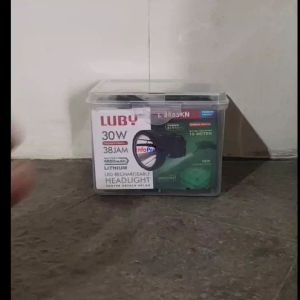 Senter Kepala LED Luby 30 Watt L-2865KN Headlamp Cahaya Kuning Charger Original