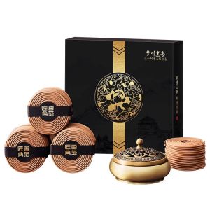 Authentic Ambergris Incense Coil Agarwood For Home Indoor Incense Natural Sandalwood Office Indoor Long-Lasting Incense Burner Incense Burner