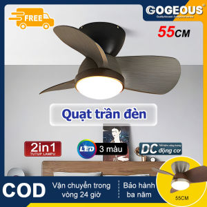 【Freeship】GOGEOUS Quạt trần đèn cho phòng khách/phòng ngủ quạt trần đèn 6 tốc độ gió có điều khiển kèm 3 chế độ LED