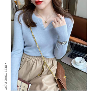 HUOLISI | V-Neck Slimming Knitwear for Autumn Winter
