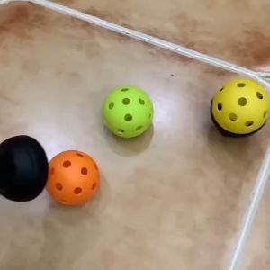 10 Buah Bola Pickleball Outdoor Bahan Luminous Pickball 74mm Pickle Ball 40 Hole Untuk Malam Hari