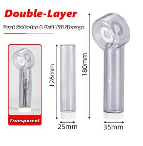 2 In 1 Large Capacity Sealed Dust Containment System Power Drill Dust Cover With Integrated Drill Bit Storage Case Dust Catcher