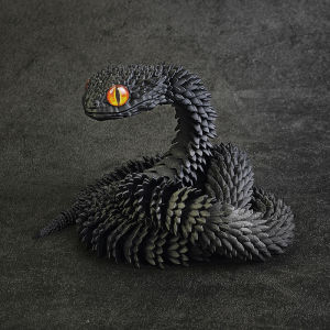 3D Printed BJD Snake Toy One-Piece Joint Artistic Desktop Decoration Creative Gift Vehicle-Mounted Animal Style Plastic Craft
