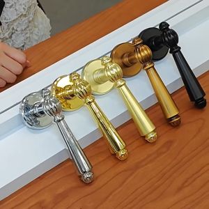 ABS Indoor Wooden Door Handle Door Lock Silent Magnetic Room Door Steel Handle Door Lock Set Room Door Set Kunci锁具手柄