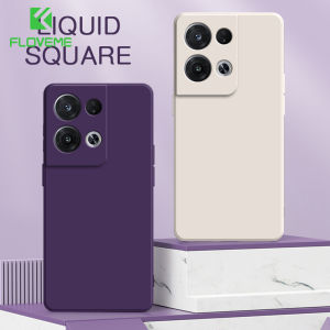 FLOVEME Square Liquid Silicone Phone Case For OPPO Reno 7 8 Pro Plus Lite SE 8T 5G Full Protection Soft Fabric Anti-fall Shockproof Back Cover For OPPO Reno7 Reno8 8Pro