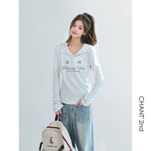 CHANT2nd | Hooded Sunscreen Printed Lightweight Air Conditioning Top Summer
