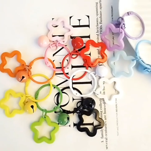 OFM-C1352 Gantungan Kunci Star Lonceng Aksesoris Tas Bag Charm Souvenir Ulang Tahun / Keychain