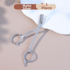 Brainbow | Women-specific Metal Comb Safety Eyebrow Trimming Scissors