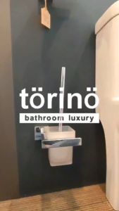torino Bathroom Accessories Stainless Steel 304 Glass Toilet Brush Holder T7 Series