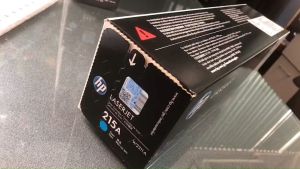 HP 215A C  (W2311A) ตลับหมึกโทนเนอร์ สีฟ้า ของแท้ +ของใหม่+คุณถาพ% HP  Pro M155a- HPM155nw-  Pro MFP M182n- HP Color LaserJet Pro MFP M183fw-