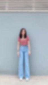 HIGHWAIST KULOT JEANS WANITA LOOSE SOBEK