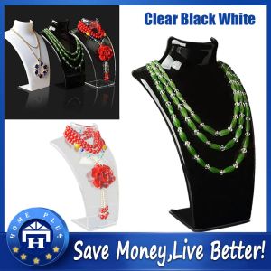 【Local Delivery】 Acrylic Mannequin Necklace Earrings Jewelry Display Stand Organizer Holder Show Decorate Jewelry Display Shelf Organize for Pendant Earrings ZJJ-Necklace-Display-Stand