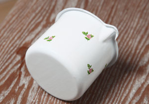 Thickened European Style Retro Enamel Milk Pot No Cover D10L17CM 600ML Cooking Utensil for Boiling Milk And Tea