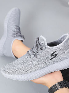 Spring 2025 Mens Coconut Casual Shoes Breathable Running Work Shoes Soft Bottom Versatile Korean Style Youth Flat Heel Thick Bottom