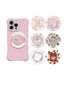 Forest Morning Bear Magnetic Phone Stand LULU Pig Wealth Cartoon Detachable Desktop Support Creative ABS Plastic Mobile Phone Holder