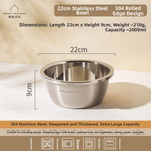 MODERN SWEETHOME | Food Grade Thickened 304 Stainless Steel Draining Basket
