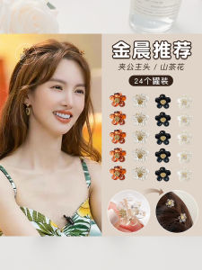 2025 New Small Princess Hair Clip Tea Rose Side Clip Womens Hair Accessories Bangs Styling Hairpins Fashionable Hair Decorations