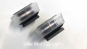 Outdoor Solar Post Cap Lights 2 Modes LED Deck Fence Post Light Waterproof Solar Powered Lighting Outside Wooden Vinyl for Decor
