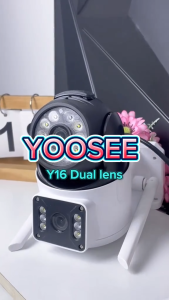 Yoosee Y16 4MP Dual Cameras Cctv With Audio and Speaker IP Security Camera Motion Detection  Wifi Connect to Cellphone HD 1080P Full Color Night Vision Surveillance Camera Outdoor IP66 Waterproof 360° Rotation PTZ Control