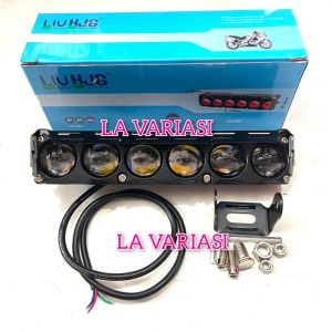 Lampu Tembak Laser 6Mata Devil Merah 6Mata 4Mode Nyala kuning Putih