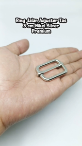 Ring Jalan / Gesper Jalan Tas Lebar Lubang 3 cm Silver Kualitas Premium Tebal 45 mm Harga Per 2 Biji